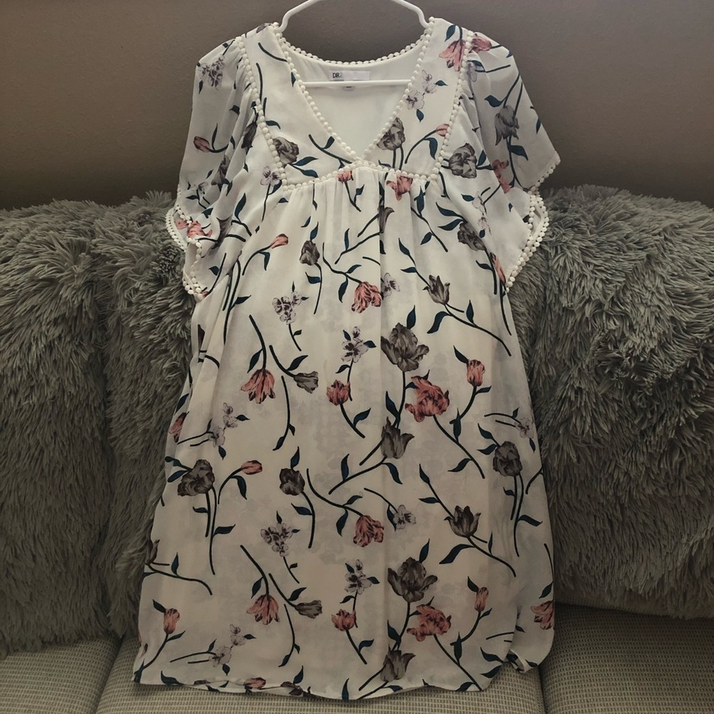 White Floral Dress